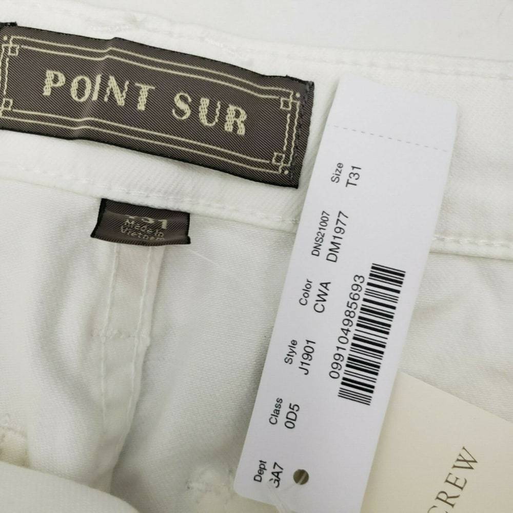 Point Sur wide leg crop pants jeans 31 tall white - Picture 5 of 8